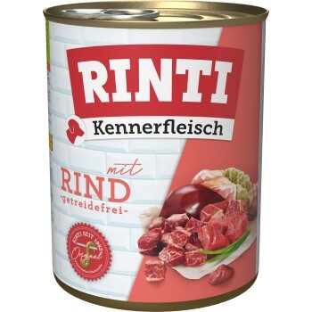 RINTI Kennerfleisch Nassfutter Hund, Adult, Dose, Rind 24x800 g