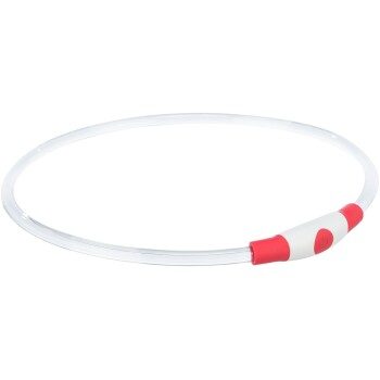 Trixie Flash Leuchtring USB, Kunststoff rot S-M