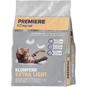 PREMIERE Extra Light Babypuder Klumpstreu 12 l