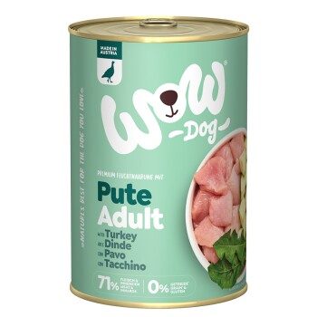 WOW Nassfutter Hund, Adult 6x400 g Pute mit Zucchini 6x400 g