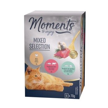 MOMENTS Nassfutter Katze Adult, Mixed Selection 6x70 g