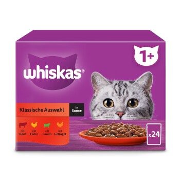 Whiskas Multipack 1+ Klassische Auswahl in Sauce 24x85 g