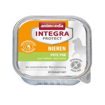 animonda Integra Protect Nassfutter Katze, Adult, Nieren Pute pur 16x100 g