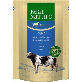 REAL NATURE Adult Pouches Rind mit Kartoffel 24x300 g