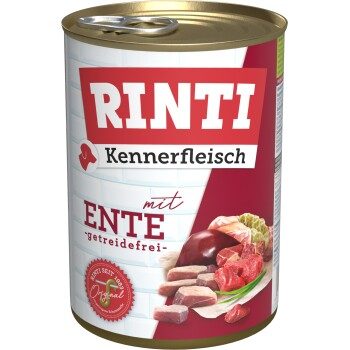 RINTI Kennerfleisch Nassfutter Hund, Adult, Dose, Ente 24x400 g