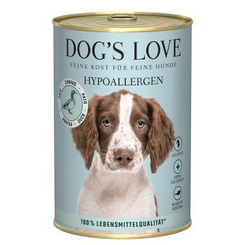 DOG'S LOVE Nassfutter Hund, Adult, Hypoallergen Ente 6x400 g