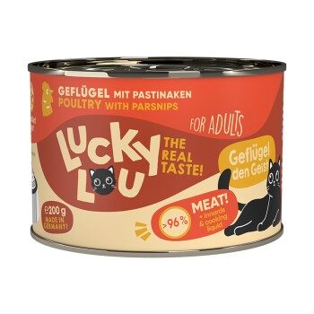 Lucky Lou Nassfutter Katze Adult Geflügel 24x200 g
