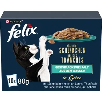 Felix  Köstliche Scheibchen 10 x 80 g Geschmacksvielfalt aus dem Wasser