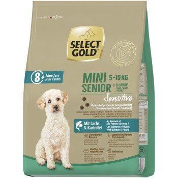 SELECT GOLD Sensitive Mini Senior Lamm & Reis Lachs mit Kartoffel 4 kg