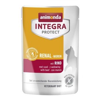 animonda Integra Protect Nassfutter Katze, Adult, Niere 24x85g mit Rind 24x85 g