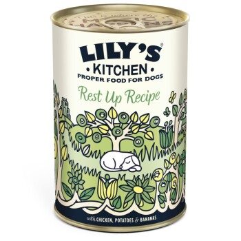 LILY'S KITCHEN Nassfutter Hund Adult, Rest Up Recipe, mit Huhn, Kartoffeln und Banane 6x400 g