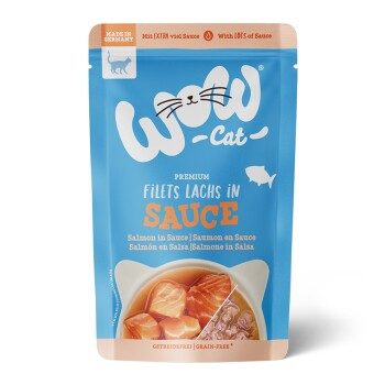 WOW Nassfutter Katze Adult in Sauce Lachs 8x85 g