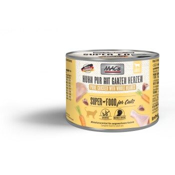 MAC's Nassfutter Katze Adult Huhn pur mit ganzen Geflügelherzen 6x200 g