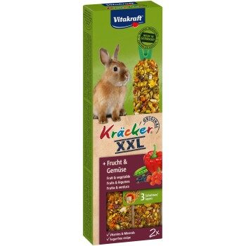 Vitakraft Kräcker XXL Zwergkaninchen Frucht & Gemüse 2x4 Stück