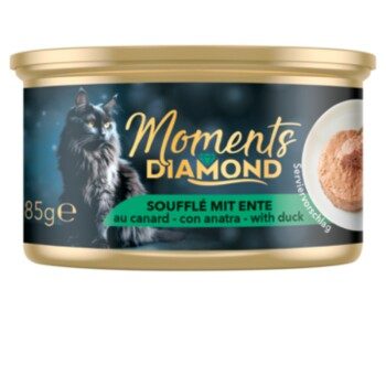 MOMENTS Diamond Nassfutter Katze, Adult, Soufflé Ente 12x85 g