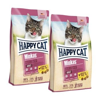 HAPPY CAT Minkas Trockenfutter Katze Adult, Sterilised, Geflügel 2x10 kg