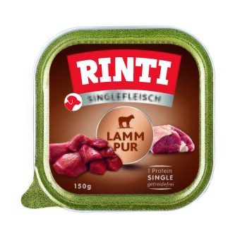 RINTI Singlefleisch Nassfutter Hund, Adult, Schale, Lamm pur 10x150 g