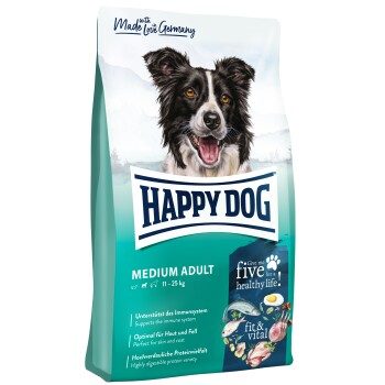 HAPPY DOG fit & vital Trockenfutter Hund Adult, Medium 2x4 kg