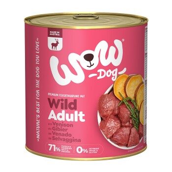 WOW Nassfutter Hund, Adult 6x800 g Wild mit Seealge 6x800 g
