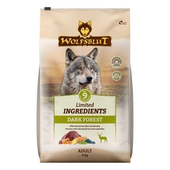 WOLFSBLUT Limited Ingredients Trockenfutter Hund, Adult, Dark Forest 9 kg