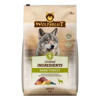 WOLFSBLUT Limited Ingredients Trockenfutter Hund, Adult, Dark Forest 9 kg