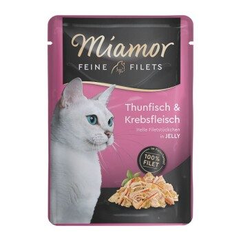 Miamor Feine Filets in Jelly Thunfisch und Krebs 48x100 g