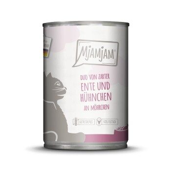 MjAMjAM Nassfutter Katze Adult, Duo 6x400 g Ente und Huhn