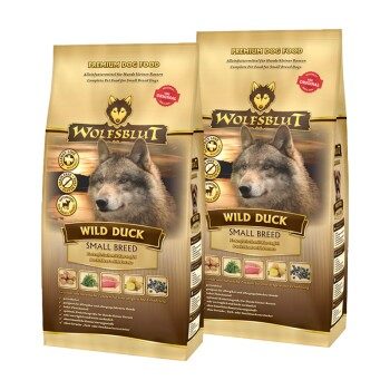 WOLFSBLUT Small Breed Wild Duck Entenfleisch mit Kartoffeln 2x2 kg