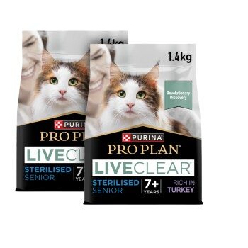 PRO PLAN Liveclear Sterilised Senior 7+ Truthahn 2x1.4 kg