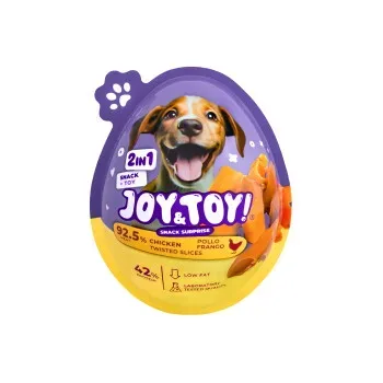 JOY&TOY! Snack Suprise, 2in1, mit Spielzeug, Chicken Twisted Slices 20 g
