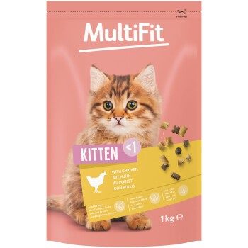 MultiFit Trockenfutter Katze, Junior, Huhn 1 kg