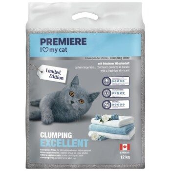 PREMIERE Excellent Klumpstreu Katze Frische-Wäsche-Duft 12 kg