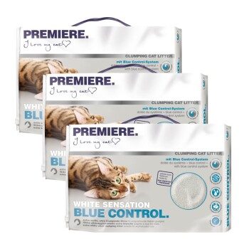 PREMIERE White Sensation blue control, Klumpstreu 3x12 l