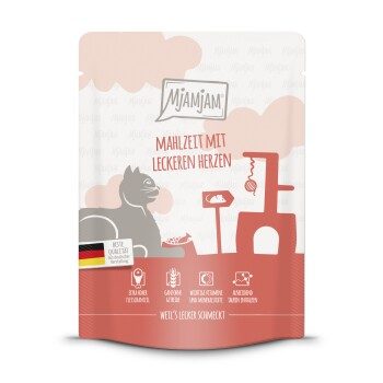 MjAMjAM Nassfutter Katze Adult Quetschie mit Herzen 6x300 g