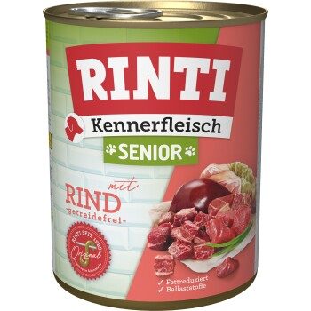 RINTI Kennerfleisch Nassfutter Hund, Senior, Dose Rind 36x800 g