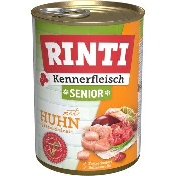 RINTI Kennerfleisch Nassfutter Hund, Senior, Dose 12x400 g Huhn 12x400 g