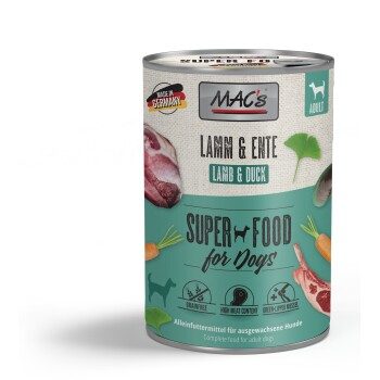 MAC's Nassfutter Hund Adult Lamm und Ente 6x400 g