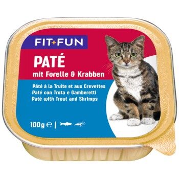 FIT+FUN Adult Paté Forelle und Krabben 64x100 g