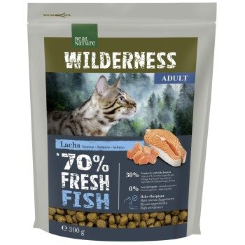 REAL NATURE WILDERNESS Trockenfutter Katze, Adult, Fresh Fish, Lachs 300 g