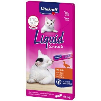 Vitakraft Cat Liquid-Snack Ente und Beta-Glucane 11x15 g