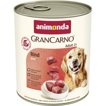 animonda GranCarno Original Nassfutter Hund Adult, Rind 12x800 g