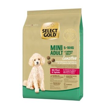 SELECT GOLD Sensitive Trockenfutter Hund Mini Pferd mit Tapioka 1 kg