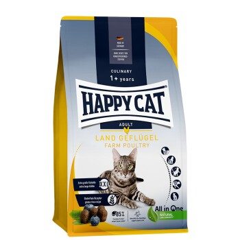 HAPPY CAT Culinary Trockenfutter Katze Adult, Land-Geflügel 4 kg