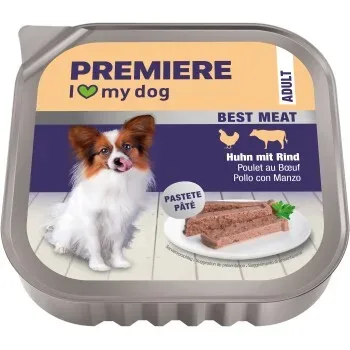 PREMIERE Best Meat Nassfutter Hund, Adult, Huhn mit Rind 16x100 g