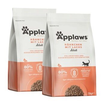 Applaws Trockenfutter Katze Adult Huhn mit Lachs 2x7.5 kg