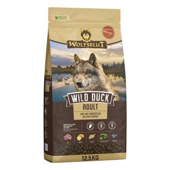 WOLFSBLUT Trockenfutter Hund Adult Wild Duck 12.5 kg