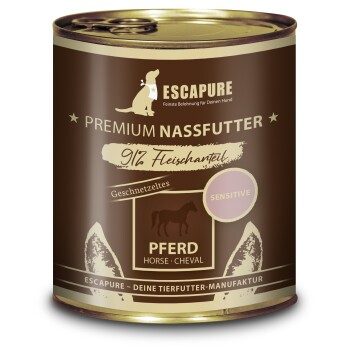 ESCAPURE Nassfutter Hund Sensitive Adult Pferd 6x800 g