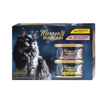 MOMENTS Diamond Nassfutter Katze Adult Soufflé MultiPack12x85 g