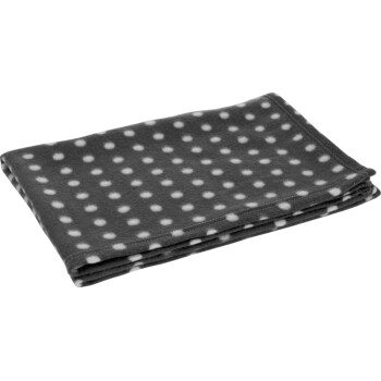 FIT+FUN Fleece-Decke Classic grau/ weiß