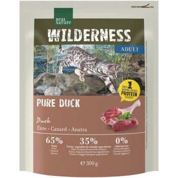 REAL NATURE WILDERNESS Trockenfutter Katze, Adult, Pure Duck 300 g